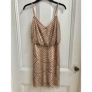 Adrianna Papell Spaghetti Strap Sequin Dress